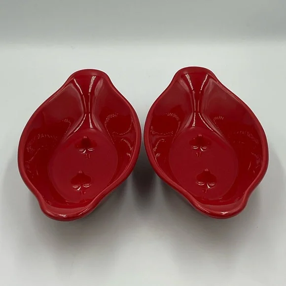 Pfaltzgraff Red Glazed Baked Potato Dishes - Set of 2 - Picture 3 of 7